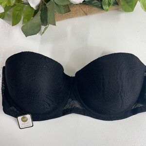 😍Adrianna Vittadini Black Strapless Bra